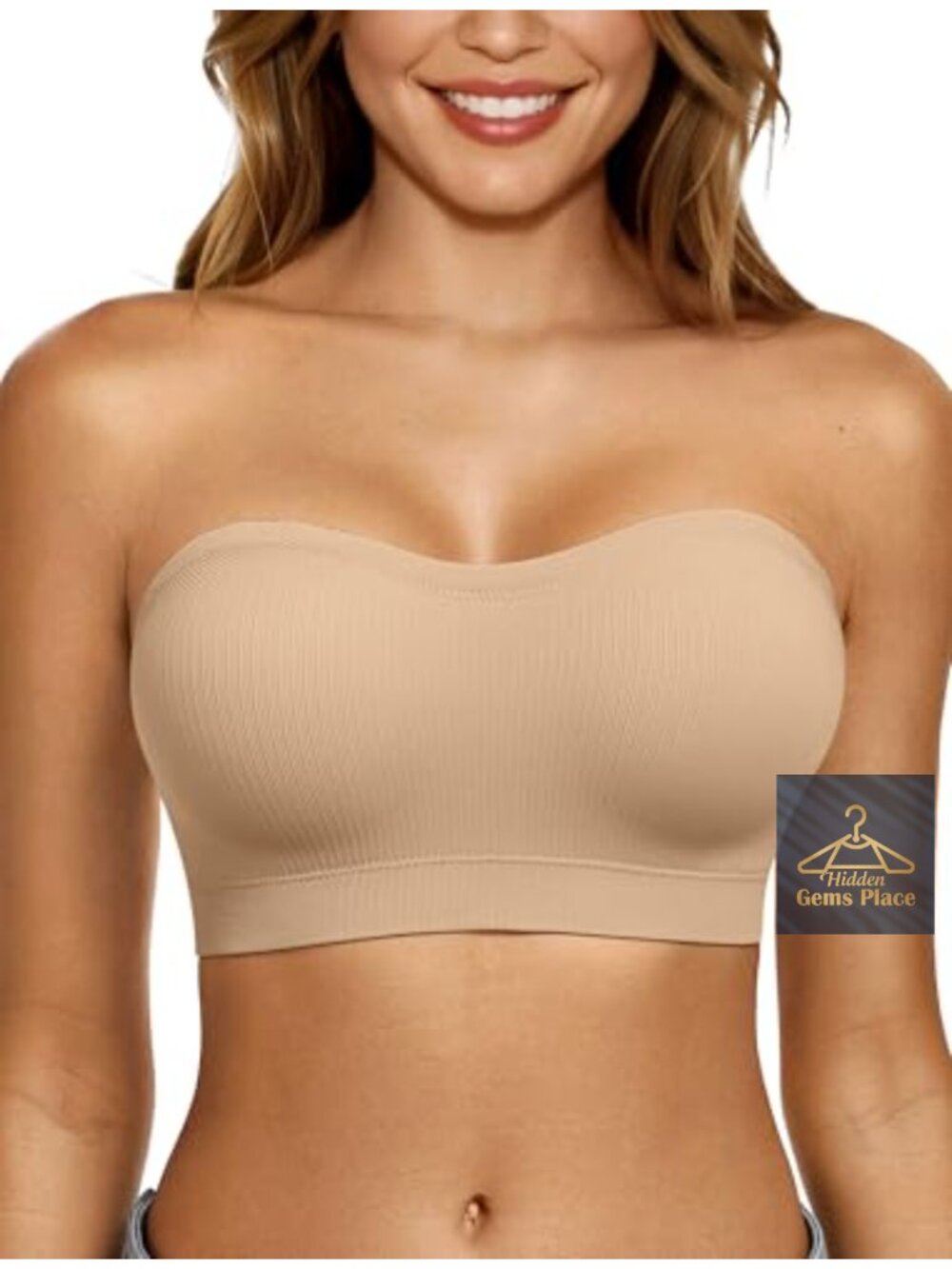 Push Up Strapless Bandeau Bra Wireless Padded Tube Bra Non Slip